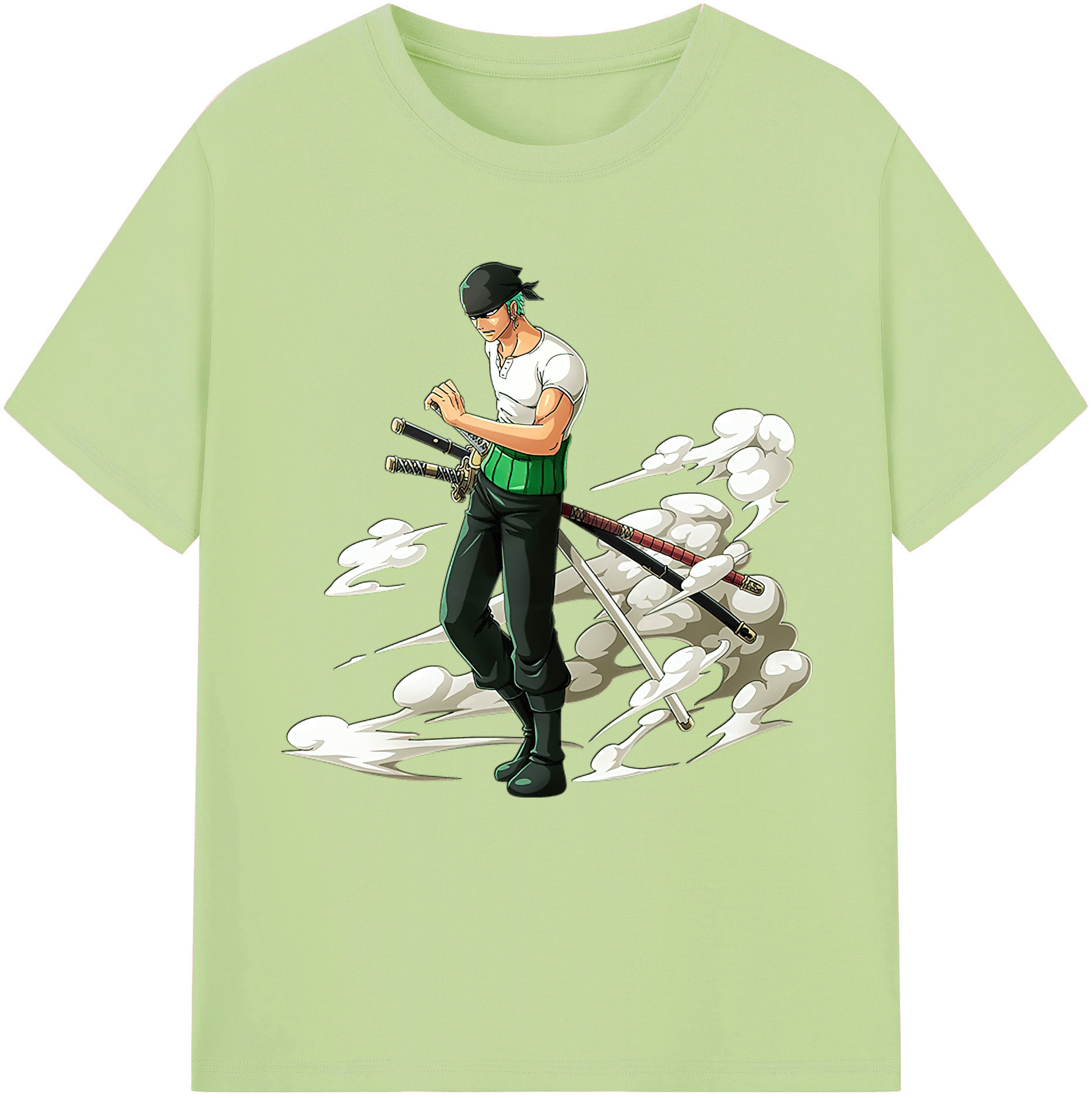 ワンピース ロロノア・ゾロ ONE PIECE Roronoa Zoro 綿100％半袖Tシャツ（フロントプリント）